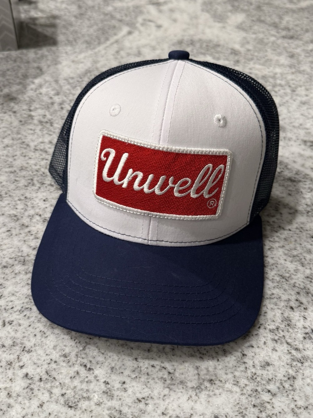 Retro Unwell Trucker Hat ❤️💙🤍
